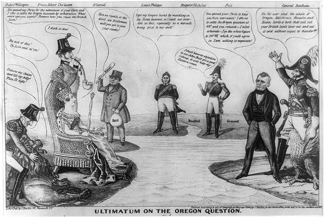 "Ultimatum on the Oregon question," 1846.