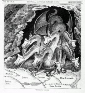 Figure 6 - “The Election Monster.” Canadian Illustrated News. 31 January 1874, page 65.
